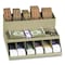 Controltek Coin Wrapper and Bill Strap 2-Tier Rack, 11 Compartments, 9.38 x 8.13 4.63, Metal, Pebble Beige 500013 - alternate 2